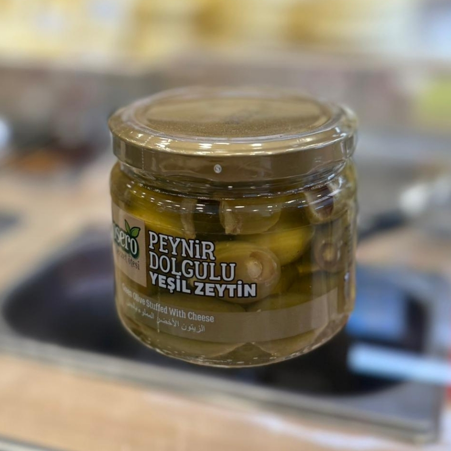 Sosero Peynir Dolgulu Yeşil Zeytin Sosero Peynir Dolgulu Yeşil Zeytin