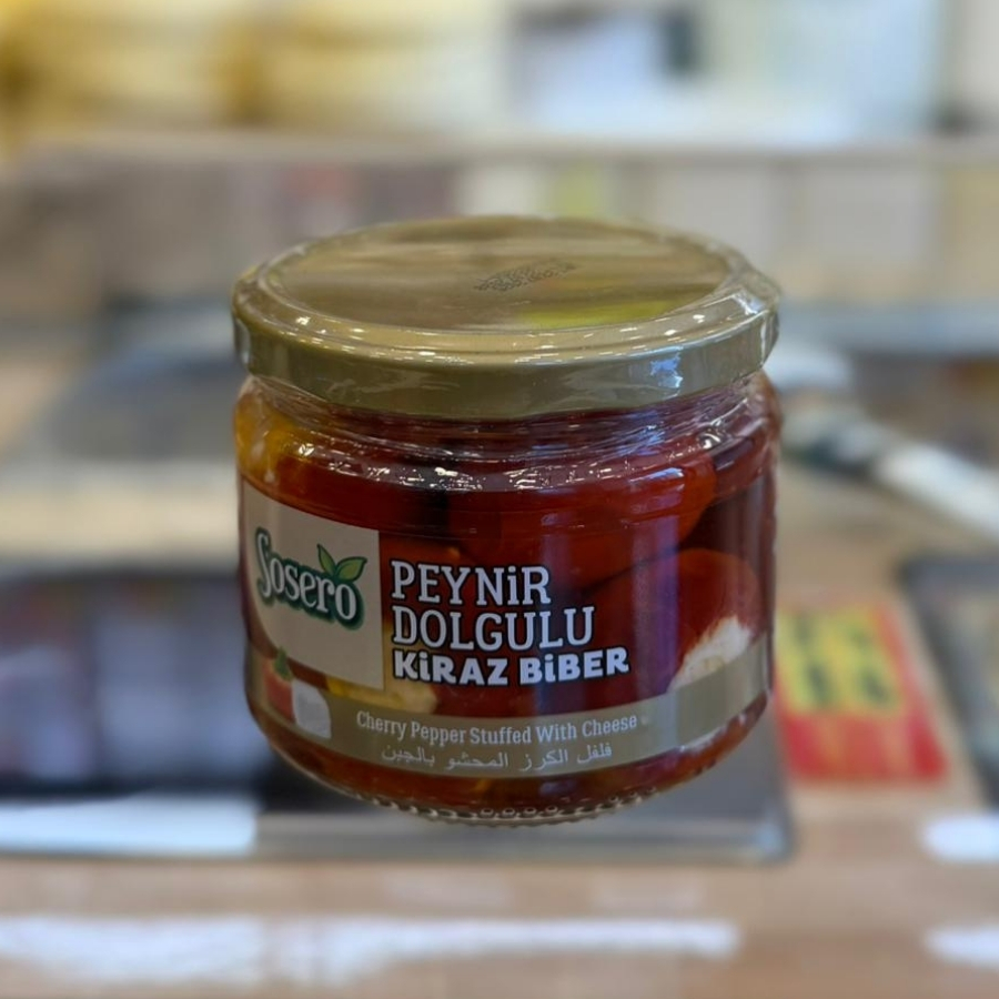 Sosero Peynir Dolgu Kiraz Biber 290 Gr Sosero Peynir Dolgu Kiraz Biber 290 Gr